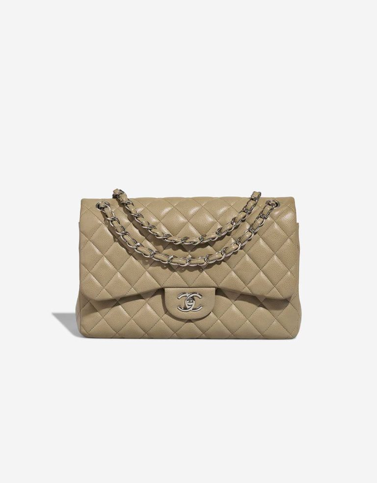 Chanel Timeless Jumbo Caviar Beige Front | Sell your designer bag