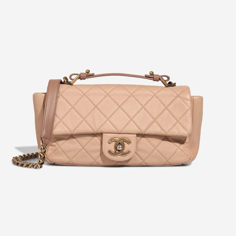 Chanel Timeless Medium Caviar Beige Front | Sell your designer bag