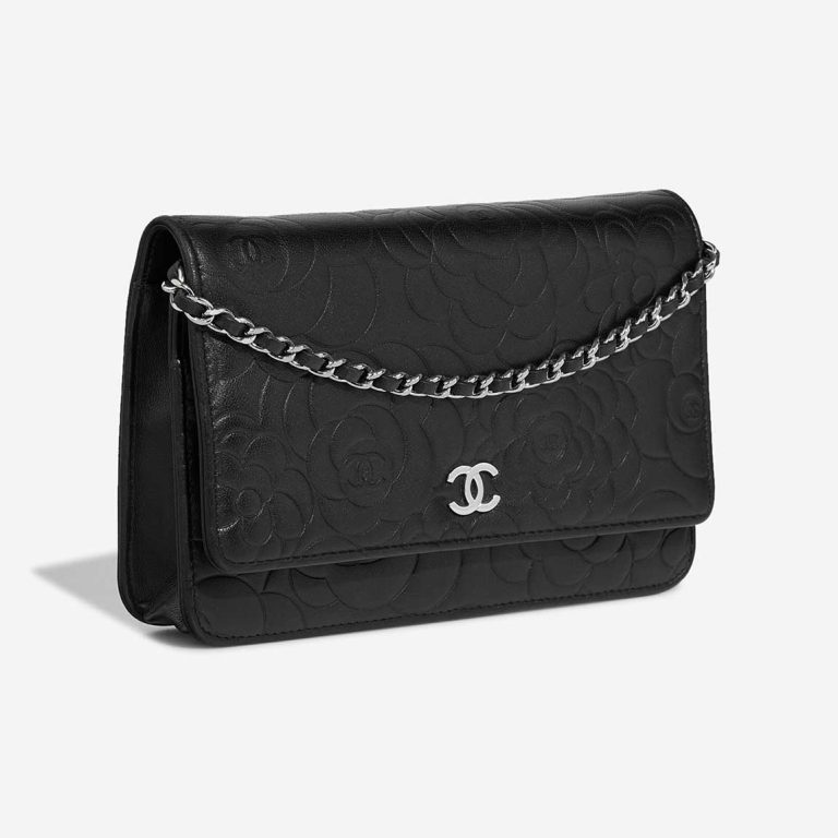 Chanel Wallet On Chain Camellia Lamb Black | Sell your designer bag