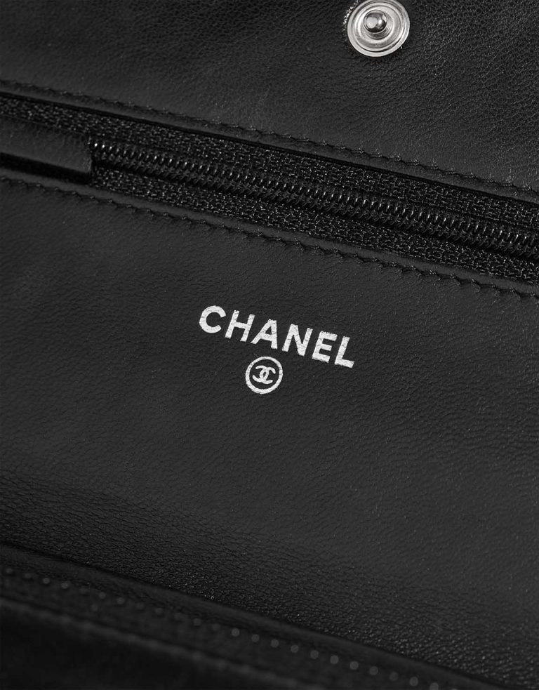 Chanel Wallet On Chain Camellia Lamb Black Logo | Sell your designer bag