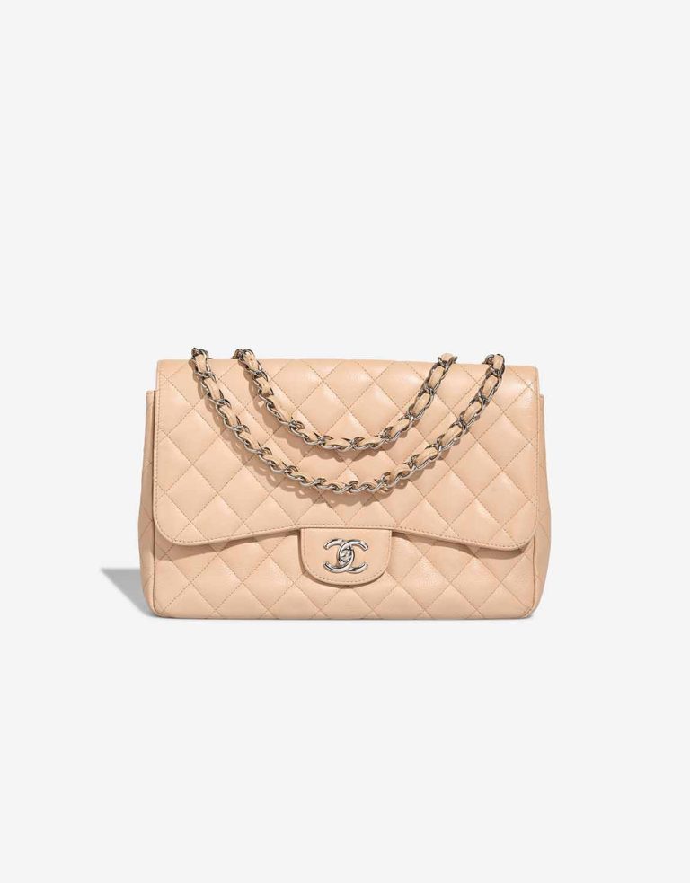 Chanel Timeless Jumbo Caviar Beige Front | Sell your designer bag