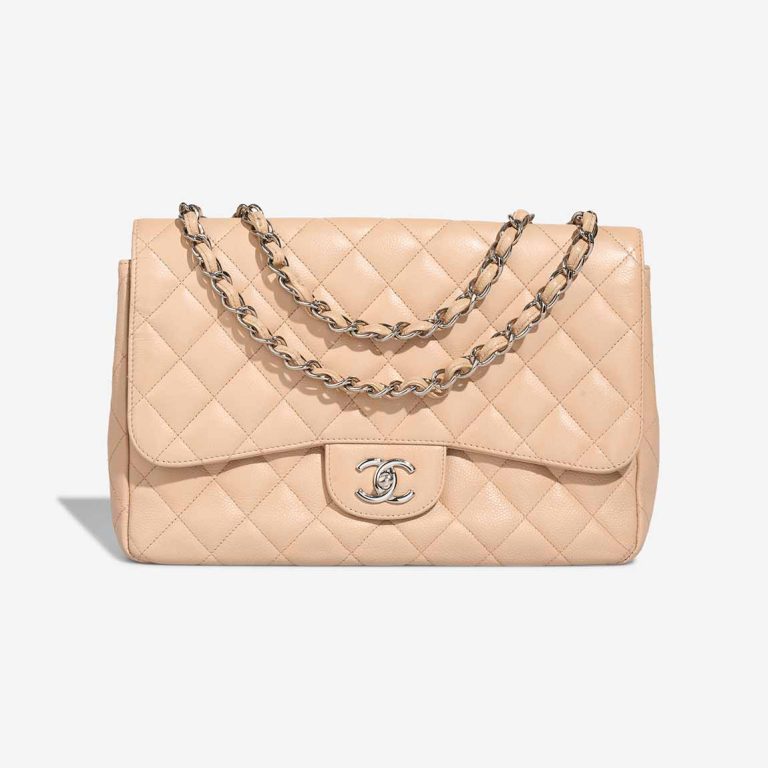 Chanel Timeless Jumbo Caviar Beige Front | Sell your designer bag