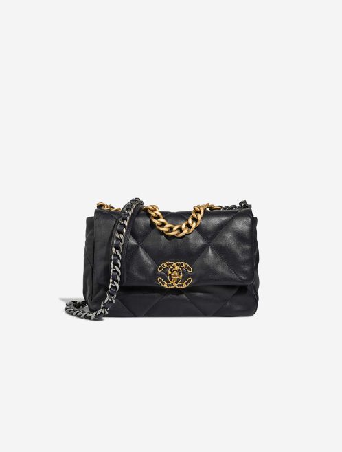 Chanel 19 Flap Bag Lamb Dark Blue Front | Sell your designer bag