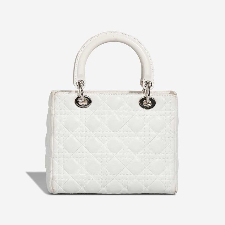 Dior Lady Medium Lammleder Weiß | Verkaufen Sie Ihre Designertasche