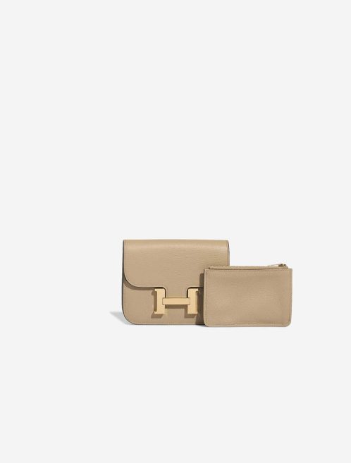 Hermès Constance Slim Wallet Evercolor Beige Marfa Front | Verkaufen Sie Ihre Designer-Tasche