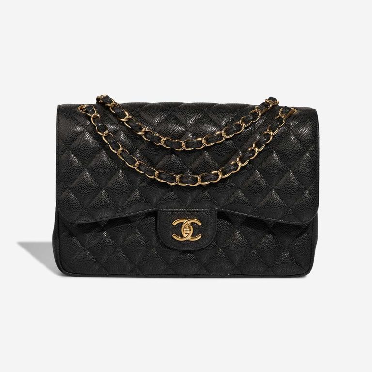 Chanel Timeless Jumbo Caviar Black Front | Sell your designer bag