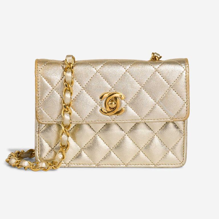 Chanel Timeless Extra Mini Lamb Gold Front | Sell your designer bag