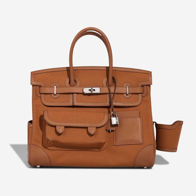 Hermès Birkin Cargo 35 Toile Goeland / Swift Gold Front | Verkaufen Sie Ihre Designer-Tasche