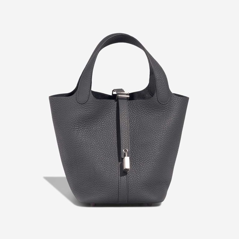 Hermès Picotin 18 Clémence Gris Misty Front | Vendre votre sac de créateur