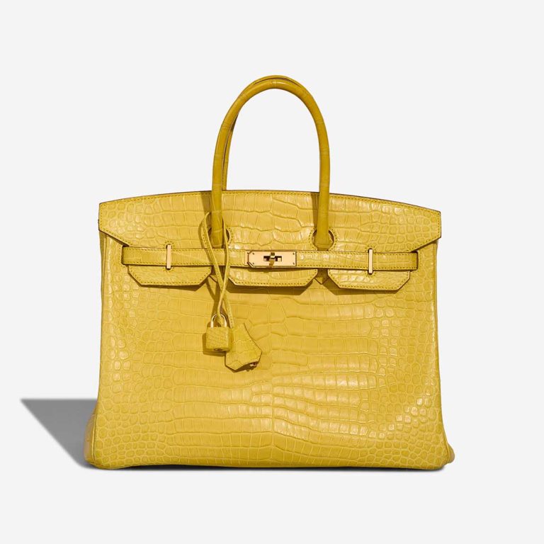 Hermès Birkin 35 Porosus Crocodile Mimosa Front | Sell your designer bag