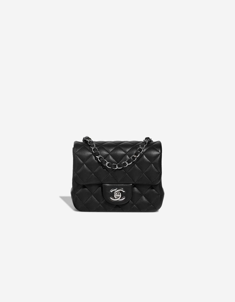 Chanel Timeless Mini Square Lamb Black Front | Sell your designer bag