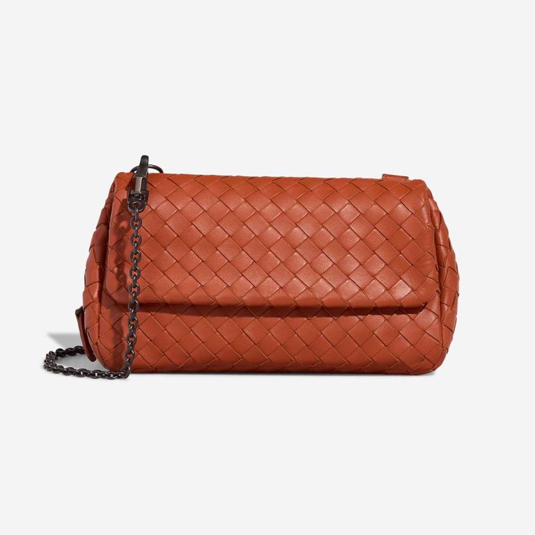 Bottega Veneta Olimpia Lamb Orange Front | Sell your designer bag