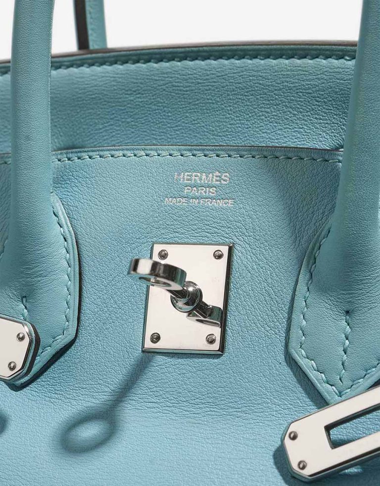 Hermès Birkin 25 Swift Bleu Atoll Logo | Sell your designer bag