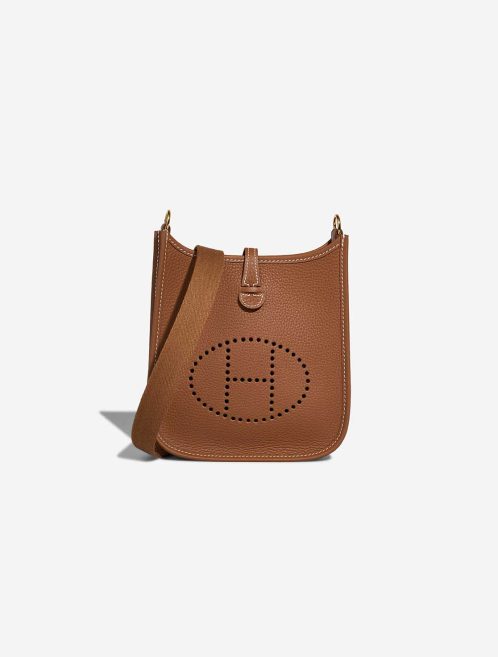 Hermès Evelyne 16 Taurillon Clémence Gold Front | Sell your designer bag