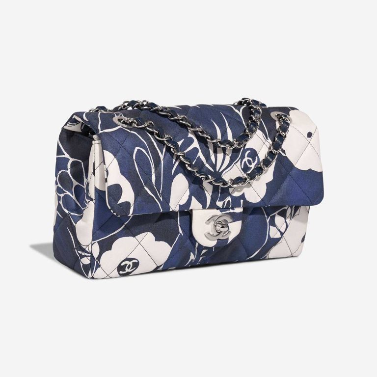 Chanel Timeless Medium Fabric Blue / White | Sell your designer bag