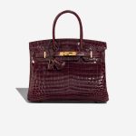 Hermès Birkin 30 Alligator Mississippi Bordeaux Front | Sell your designer bag