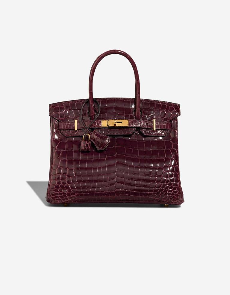 Hermès Birkin 30 Alligator Mississippi Bordeaux Front | Sell your designer bag