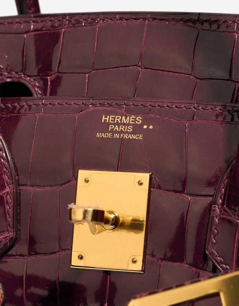 Hermès Birkin 30 Alligator Mississippi Bordeaux Logo | Verkaufen Sie Ihre Designer-Tasche