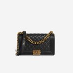 Chanel Boy Old Medium Caviar Black Front | Sell your designer bag