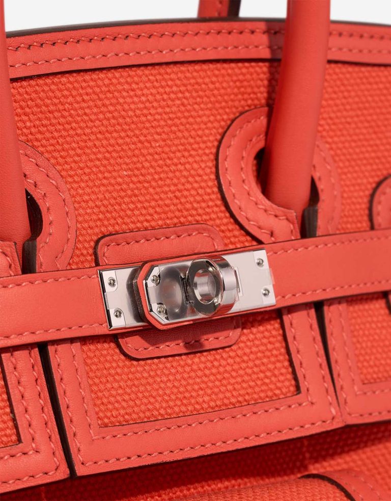 Hermès Birkin Cargo 25 Toile Goeland / Swift Orange Field Closing System | Vendre votre sac de créateur