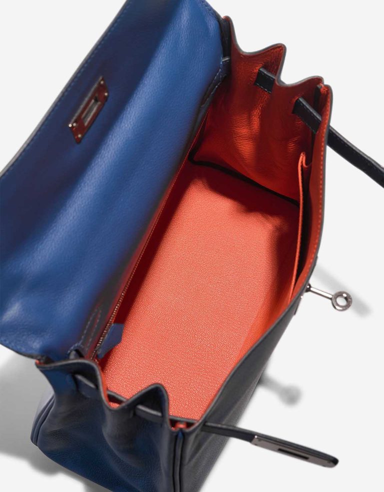 Hermès Kelly Verso 28 Evercolor Bleu Brighton / Capucine Inside | Sell your designer bag