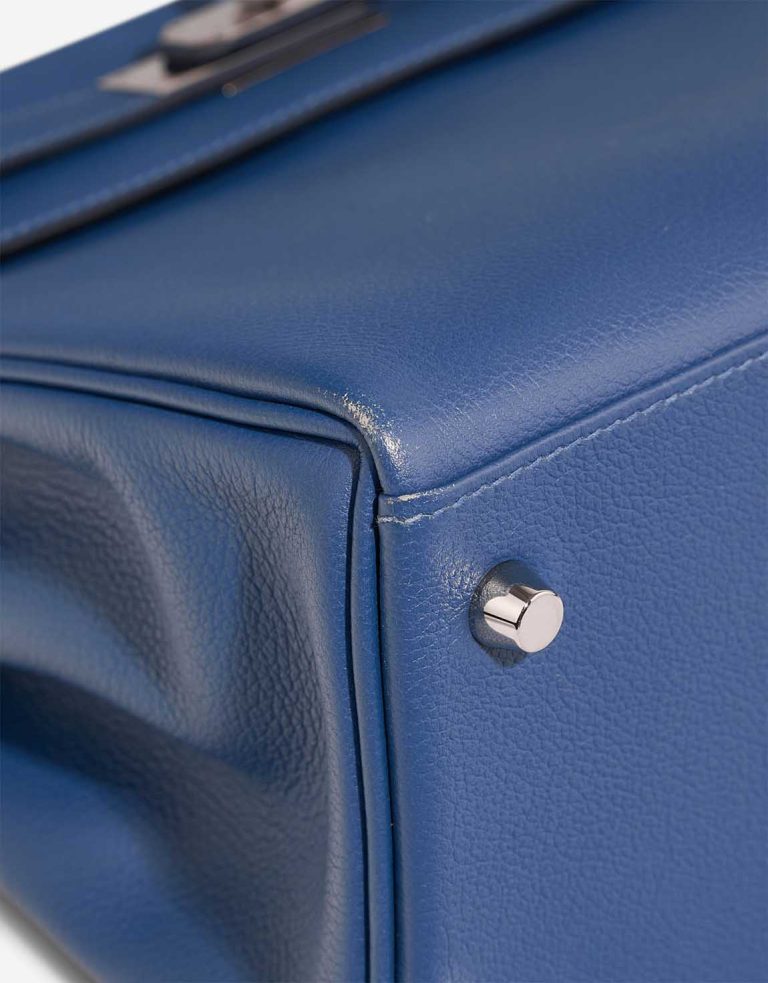 Hermès Kelly Verso 28 Evercolor Bleu Brighton / Capucine Signs of wear | Sell your designer bag