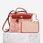 Hermès Herbag Pegasus 31 Toile H / Vache Hunter Rouge Piment / Écru / Sanguine Front | Sell your designer bag