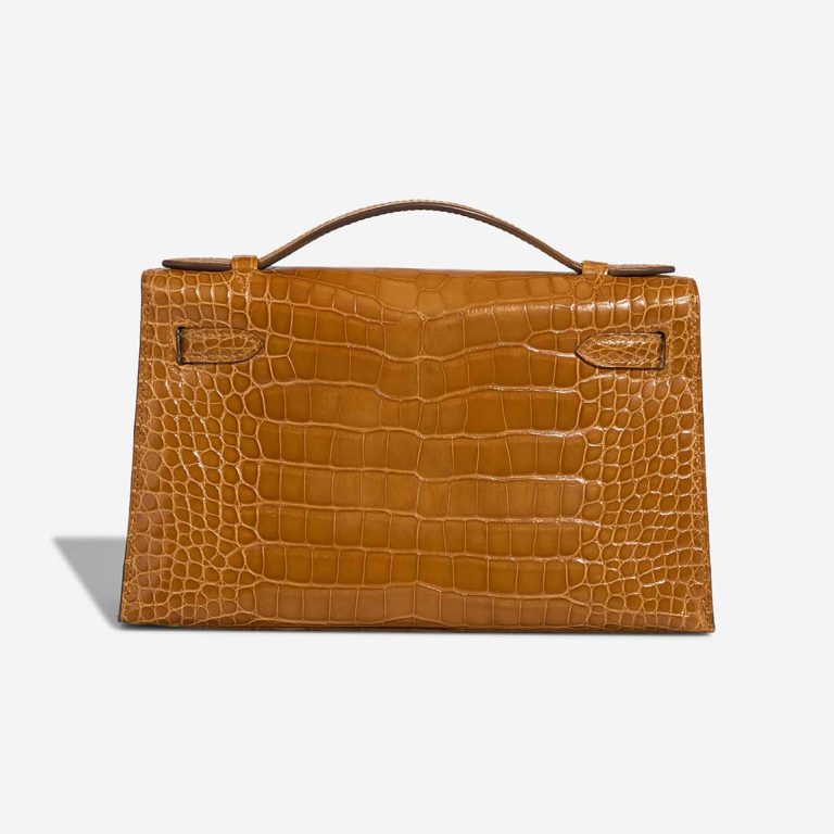 Hermès Kelly Pochette Alligator Mississippi Tabac Camel | Verkaufen Sie Ihre Designer-Tasche