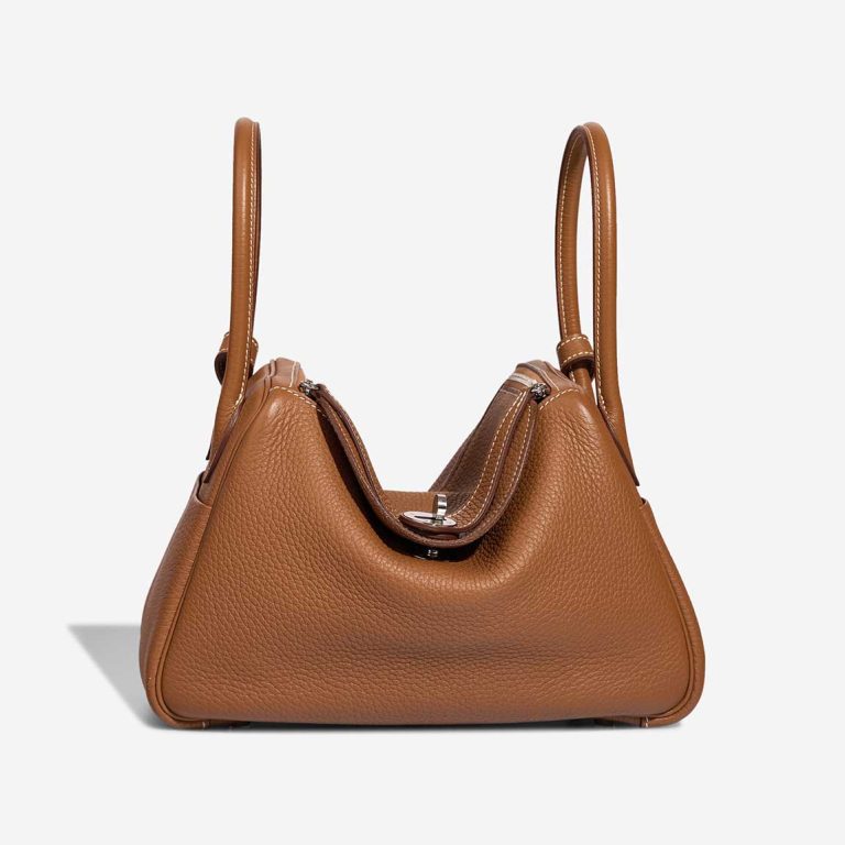 Hermès Lindy 26 Taurillon Clémence Gold Front | Vendre votre sac de créateur