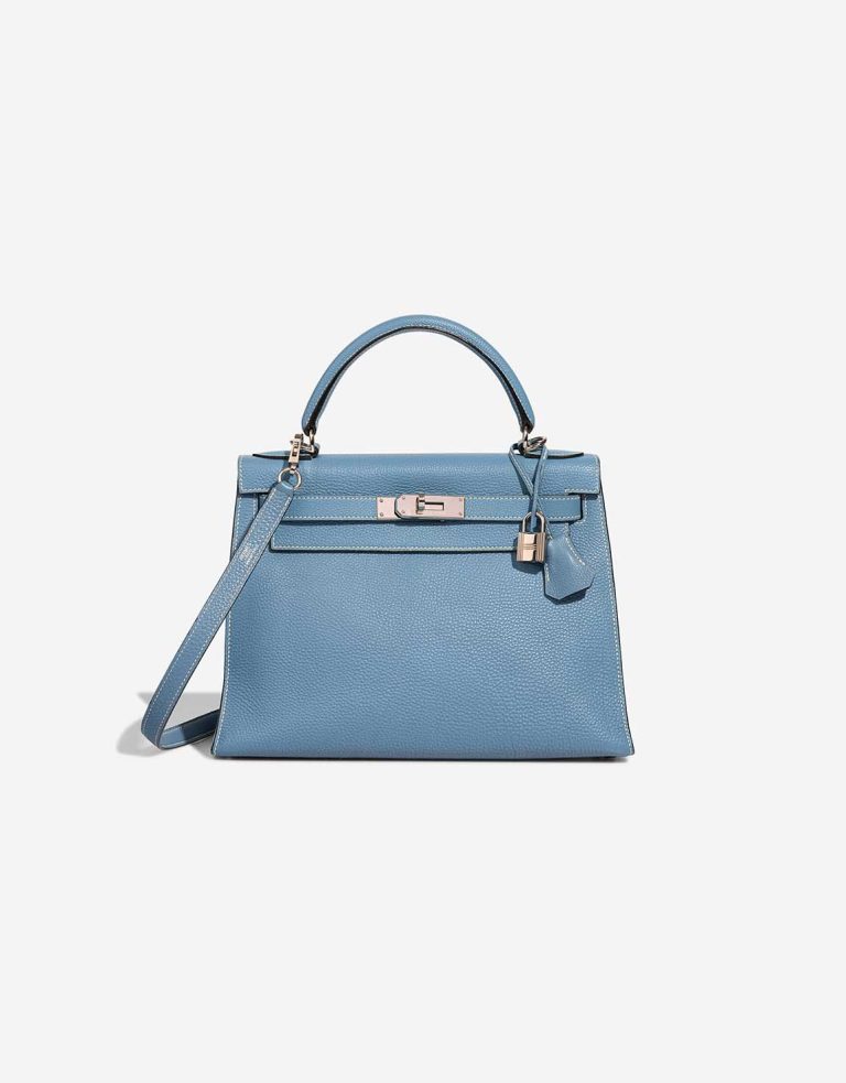 Hermès Kelly 28 Togo Blue Jean Front | Sell your designer bag