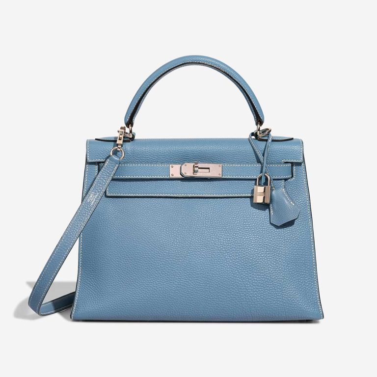 Hermès Kelly 28 Togo Blue Jean Front | Sell your designer bag