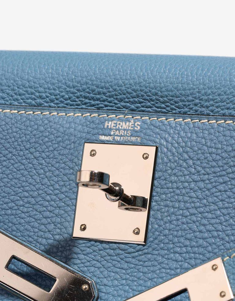 Hermès Kelly 28 Togo Blue Jean Logo | Sell your designer bag