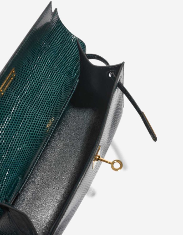 Hermès Kelly Pochette Niloticus Lizard Vert Cyprès Inside | Verkaufen Sie Ihre Designertasche