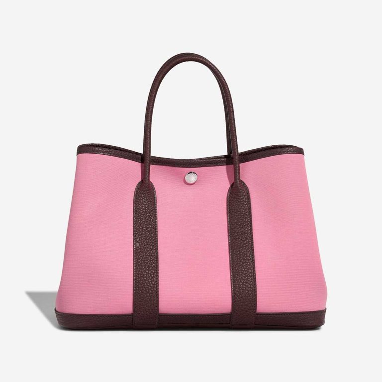 Hermès Garden Party 30 Taurillon Clémence / Toile Pink / Rouge Duchesse | Sell your designer bag