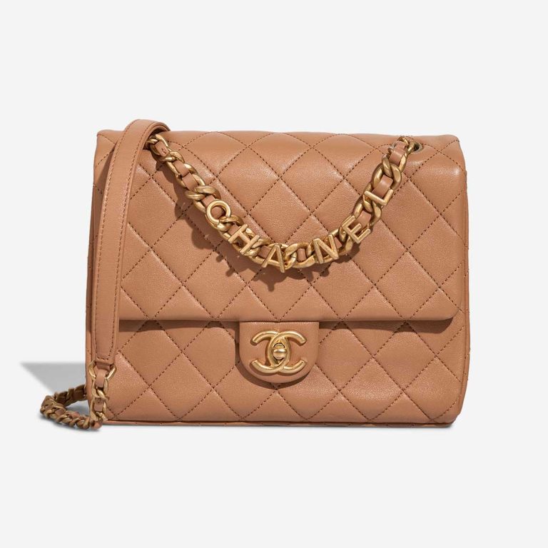 Chanel Timeless Medium Square Lamb Cognac Front | Sell your designer bag