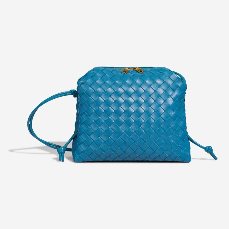 Bottega Veneta Loop Medium Lamb Blue Front | Sell your designer bag