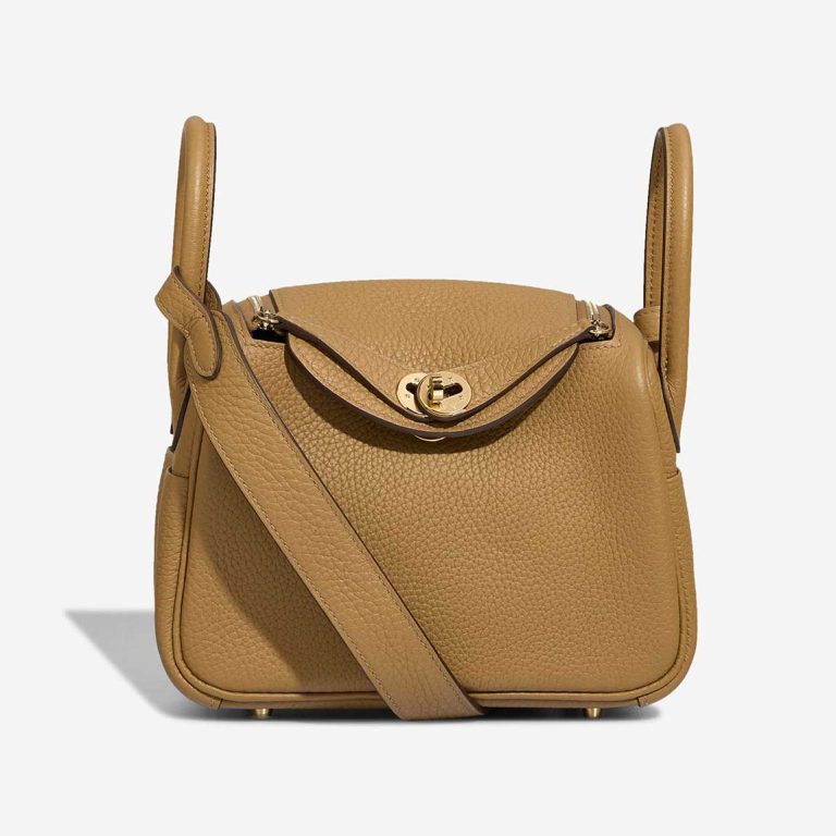 Hermès Lindy Mini Taurillon Clémence Biscuit Front | Vendre votre sac de créateur