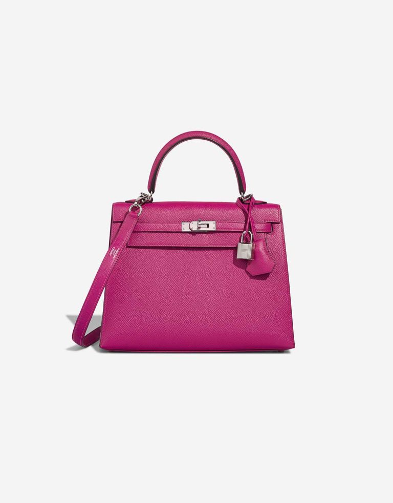 Hermès Kelly 25 Epsom Rose Pourpre Front | Sell your designer bag