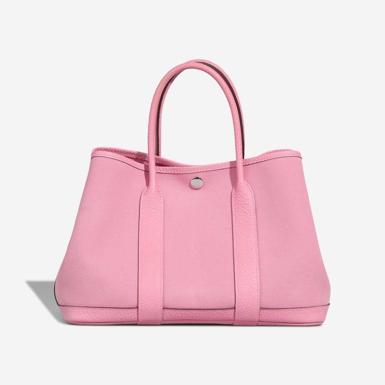 Hermès Garden Party 30 Taurillon Clémence / Toile Bubblegum Front | Sell your designer bag