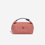 Hermès Bride-à-Brac Large Wool Rouge Duchesse / Écru / Cobalt Front | Sell your designer bag