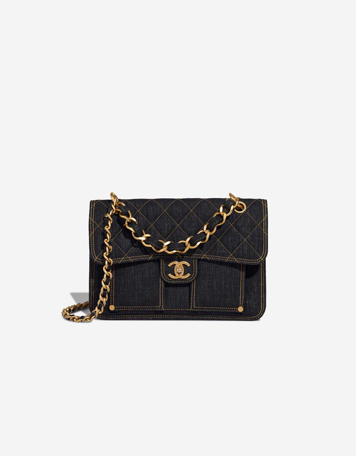 【ヴィンテージ】Rank:S☆Chanel Dark Navy Series31 Small Bag s-l1200.jpg
