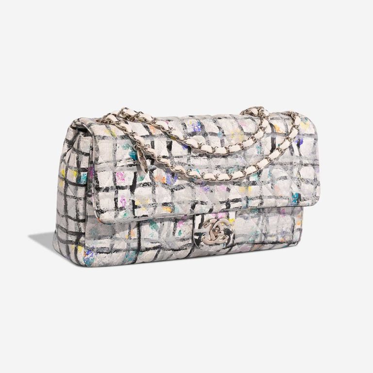 Chanel Timeless Agneau Jumbo Blanc / Multicolore | Vendez votre sac de créateur