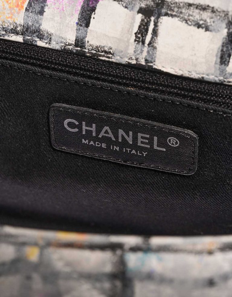 Chanel Timeless Agneau Jumbo Blanc / Multicolore Logo | Vendez votre sac de créateur