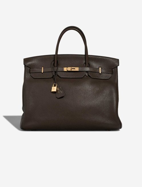 Hermès Birkin 40 Clémence Chocolat Front | Sell your designer bag