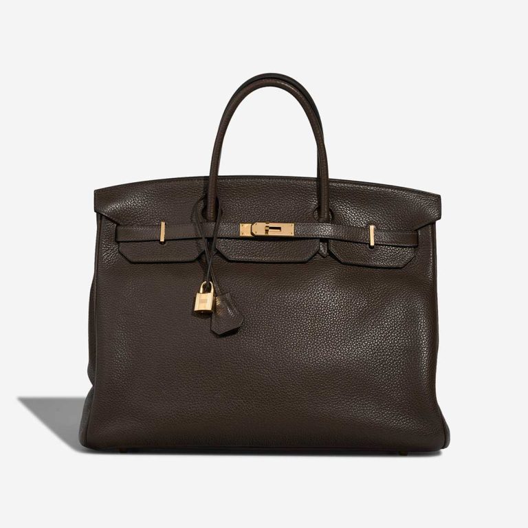 Hermès Birkin 40 Clémence Chocolat Front | Sell your designer bag