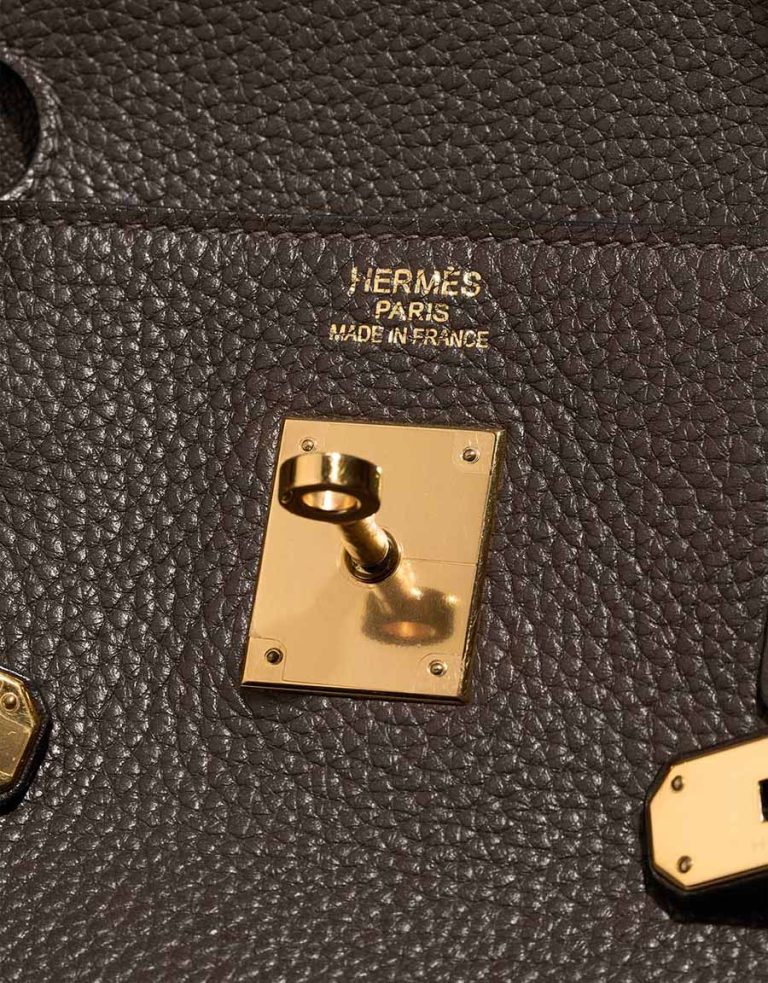 Hermès Birkin 40 Clémence Chocolat Logo | Sell your designer bag