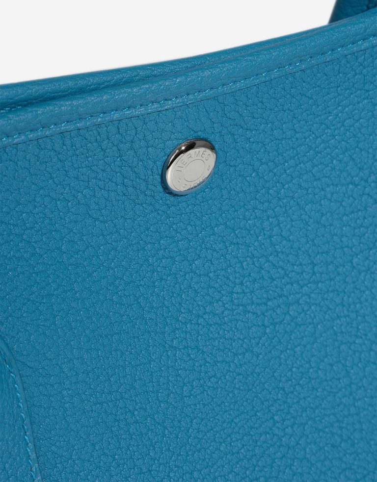 Hermès Garden Party 36 Veau Négonda Turquoise Closing System | Sell your designer bag