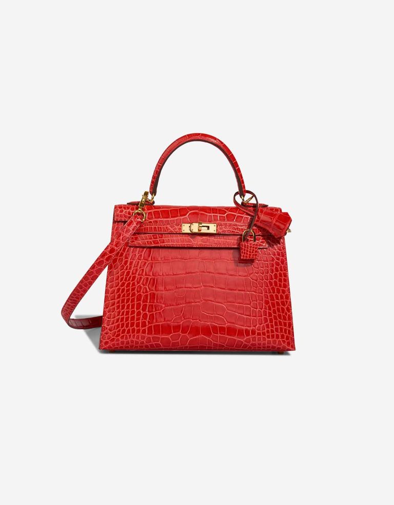 Hermès Kelly 25 Alligator Mississippi Rouge de Coeur Front | Sell your designer bag