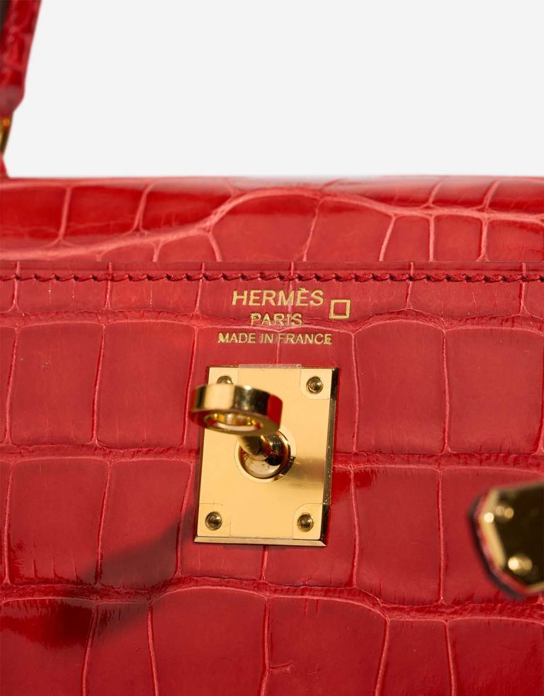 Hermès Kelly 25 Alligator Mississippi Rouge de Coeur Logo | Sell your designer bag