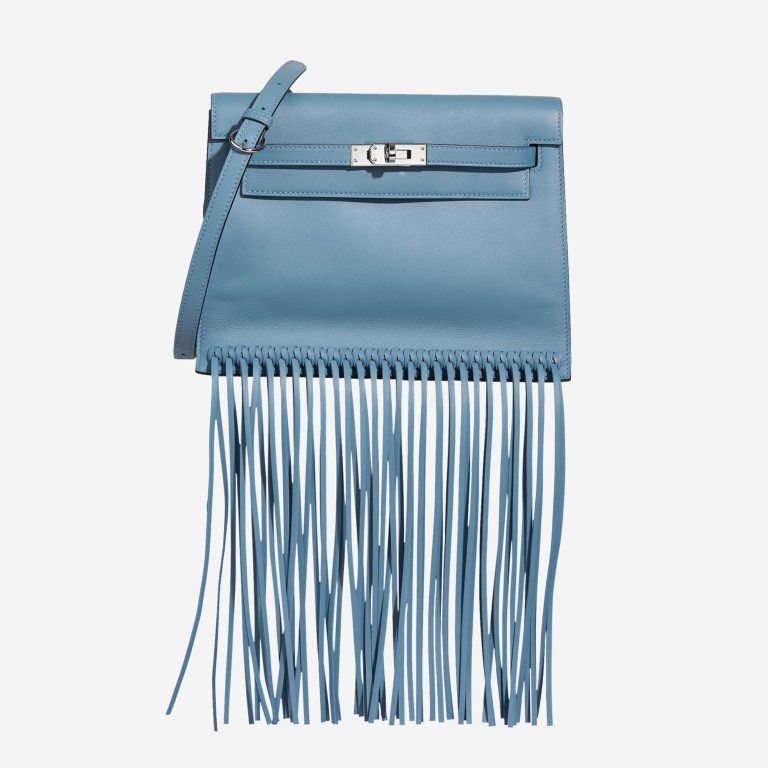 Hermès Kelly Danse Anate Swift New Bleu Jean Front | Sell your designer bag